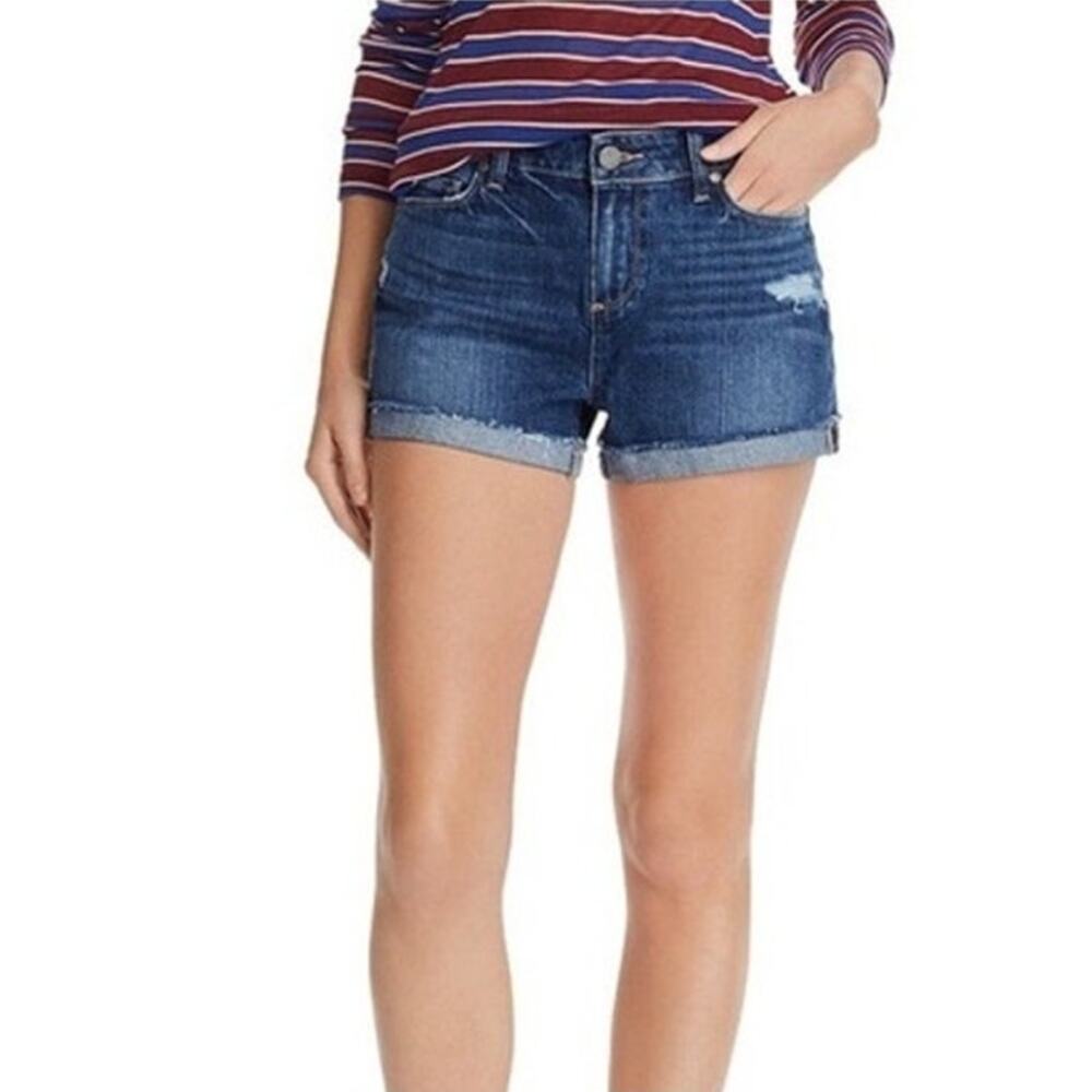 PAIGE Jimmy Jimmy Izza Destructed Denim Shorts 27 NWT